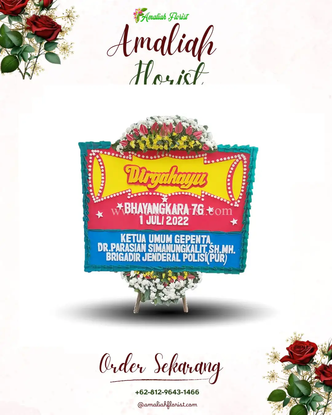 Papan Bunga HUT Ulang Tahun Tembalang